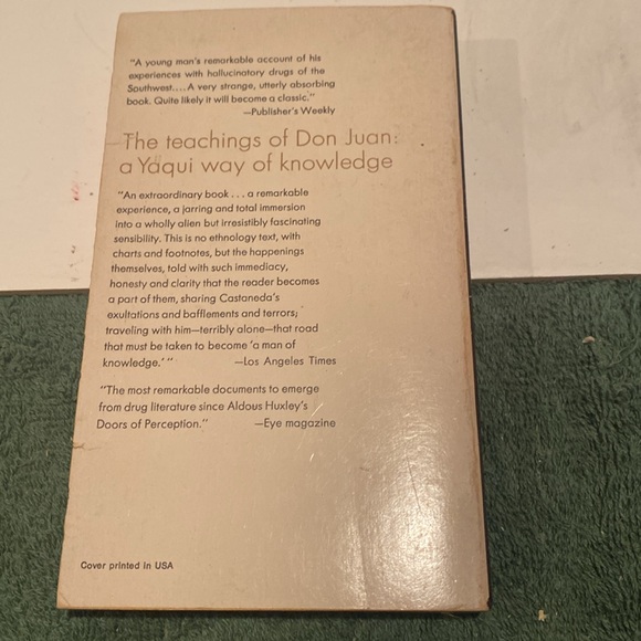 Vintage 1968, “The Teachings of Don Juan: a Yaqui Way of Knowledge,” Paperback - Picture 2 of 4